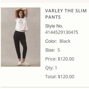 Varley Black Ankle Pants